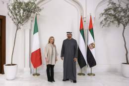Today I was pleased to welcome Prime Minister of Italy @GiorgiaMeloni to the UAE. We discussed opportunities to further develop relations between our two countries and witnessed the signing of several agreements aimed at fostering collaboration and s