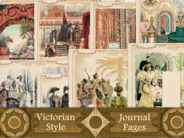 Victorian style junk journal pages, set of 10 printable papers. #MoonWoodsShop #etsyshop #digitalart #DigitalArtist #BuyIntoArt #rtArtBoost #AYearForArt #LoveArt #academia #victorian #journaling #journal