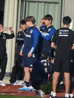 2023/3/21 JAF夢フィールド 日本代表練習見学  練習始まる前 ⁡ #上田綺世 #サッカー日本代表 #鹿島アントラーズ