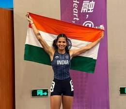 An amazing Silver Medal win by @JyothiYarraji in Women's 100 m Hurdles at the Asian Games.   Her resilience, discipline and rigorous training have paid off. I congratulate her and wish her the very best for the future.