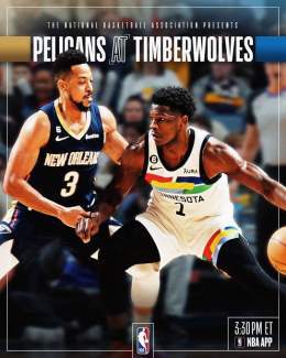 A final day showdown with seeding on the line.  Lock in.  : Pelicans-Timberwolves : 3:30pm/et on the NBA App