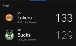 O LOS ANGELES LAKERS VENCE O MILWAUKEE BUCKS