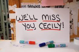 Tonight we send off one of the best to ever do it. We'll miss you, Cecily!