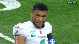 After throwing for 382 yards and 3 TD, Tua Tagovailoa spoke about getting into rhythm and delivering big for the @MiamiDolphins.   @AKinkhabwala