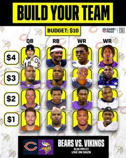 Build your all-time Bears/Vikings offense with $10