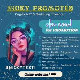 $20 | 300.000 IDR &bull; 60 Minutes  RT, Like &amp; Reply @nickypromotes  _______________ #Crypto #cryptocurrency #NFT #NFTs #NFTCommuntiy #NFTGiveaways #Giveaway #DeFi #GameFi #Metaverse #Bitcoin #Ethereum #BTC #Airdrop #SAFEMOON #SafemoonArmy #Open