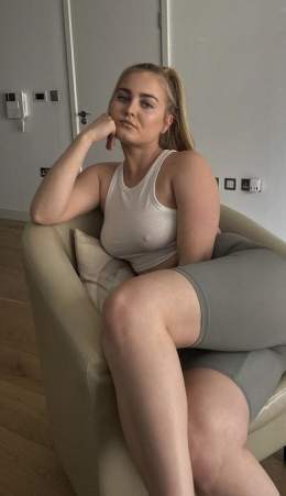 Baska waits for someone to warm her nipple up