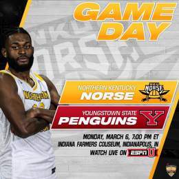 ????????????'???? ???????????? ????????????????????????????????   No. 1 Offense  No. 1 Defense with a trip to the @HorizonLeague Finals on the line    - YSU  - 7 PM ET  - Indiana Farmers Coliseum  - ESPNU  - @FoxSports1360  -   -   #NorseUp