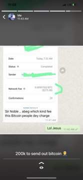 200k naira to send  #bitcoin out ! It&rsquo;s crazy .