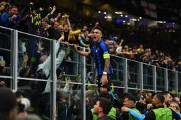 Lautaro Martinez has 6 goal contributions in the 10 games he&rsquo;s captained Inter Milan this season.