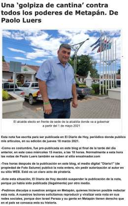 RTs plis.QuotePaolo Luers@paololuers·Mar 18, 2021Amigos en redes sociales: ayúdenme que esta nota sea reproducida y vitalizada. @diario1_sv me la quiere robar. La gente de Metapán tiene derecho que el país conozca su historia. ¡Disfruten de la lectur