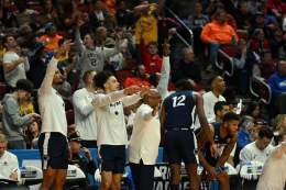 Keep it going  Lions shooting 68.8% (11-16) from deep. @andrewfunk11 has 24 points and is 7-for-8 from 3, @JalenPickett7 with 16 points, 8 assists &amp; 4 rebounds, @llseth23 &amp; @kebba_njie23 8 points each  8:37 2nd | 66-42 Penn State  #WeAre | #M