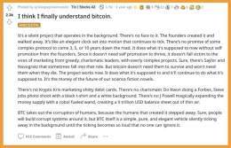 One of the most legendary #Bitcoin explanations, posted to Reddit exactly 1 year ago