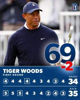 Strong finish  Solid start   @TigerWoods cards an opening-round 2-under 69 @TheGenesisInv.
