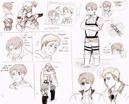 Been doing silly doodles   #eruri #AttackOnTitan #エルリ #進撃の巨人