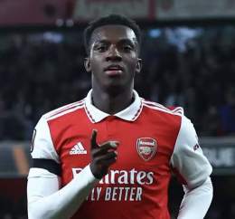 Had a premonition that this guy&rsquo;s going to have a stormer today. Go get &lsquo;em @EddieNketiah9⁩