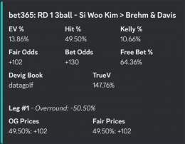 Arnold Palmer Invitational RD 1 3balls   4 nice 3ball plays, but they are all on bet365. Sorry for non-bet365 havers   BOL to all that tail!