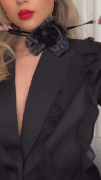 \ud83e\udd0d\ud83d\udcf8 HEADING OUT OUT \ud83d\udcf8\ud83e\udd0d @aislingchan is servin&rsquo; up some major outfit inspo \ud83d\udd25 Wearing our Black Ruffle Detail Blazer & Black PU Square Toe Platform Strappy Heeled Sandals \ud83d\ude4c Tap to s