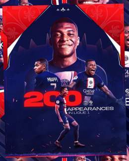 e match en #Ligue1 pour @KMbappe !  #SRFCPSG