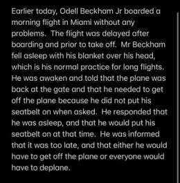 A statement from Daniel Davilier &mdash; Odell Beckham Jr&rsquo;s Attorney: