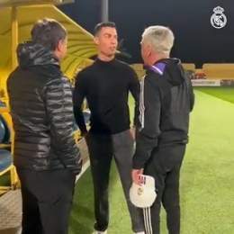 Nice to SIIIIIIIIIUUUU you, @Cristiano!   @MrAncelotti  @OficialRC3