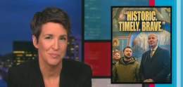 Rachel Maddow put a spotlight on the Republicans from Tulsi Gabbard to Marjorie Taylor Greene and Ron DeSantis who criticized Biden&rsquo;s historic trip to Ukraine.  Biden going to Ukraine war zone to show support on 1 year anniversary was incredibl