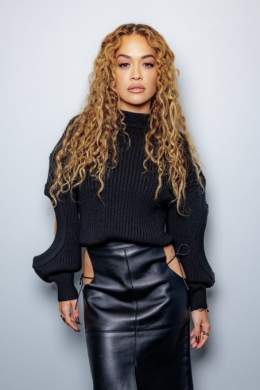 Rita Ora looks stunning in a David Koma look as she films Live With Kelly &amp; Ryan in NYC. More photos here:
