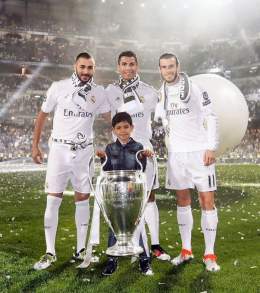 Cristiano Ronaldo won the champions league in Lisbon in 2014   Gareth Bale won the champions league in Cardiff in 2017  Karim Benzema won the champions league in 2022 in Paris.  The best attack making history.