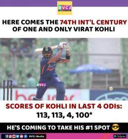 74th Int'l Century by King Kohli .   #ViratKohli???? #KingKohli #INDvSL #Cricket