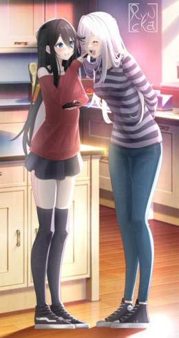 Commission Done #OC: Wynter &amp; Zero Thanks for commissioning me  @Daphur2 ^^ - #Commission #ValentinesDay #illustration
