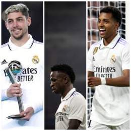No Real Madrid , Fede Valverde , Vini jr and Rodrygo fans will pass without retweeting and liking this.