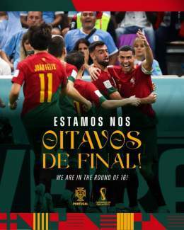 * Knock, knock! *   Who's there?   It's Portugal qualifying to the Round of 16.   #FIFAWorldCup #VesteABandeira #WearTheFlag