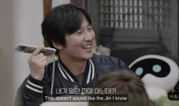 Jin is so versatile that Namgil thought he sounded different in the song    "this doesn't sound like the Jin i know. your solo is also nice. it's a good song. it has a nice vibe to it"   Kim Namgil appreciating #TheAstronaut by #Jin    WINE JOURNEY W