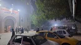 \ud83d\uddbc مرسل شهاب : استهداف محيط مشفى الاندونيسي بقنابل دخانية ، و وصول الدخان لساحات ال...