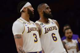 The Lakers are 16-4 in the playoffs when both LeBron and AD score 20+ points.  Game 1: AD - 30 pts, LeBron - 22 pts, Lakers win Game 2: AD - 11 pts, LeBron - 23 pts, Lakers lose Game 3: AD - 25 pts, LeBron - 21 pts, Lakers win  Warriors are in troubl