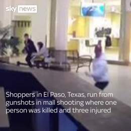 Police say one person is in custody after a mall shooting in El Paso, Texas. This video shows shoppers running from gunshots, followed by armed police moving through the mall  More here: