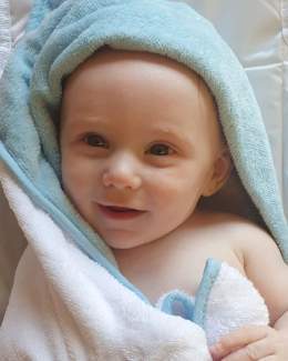 6 months with this incredible mini human! \ud83c\udf88 \ud83c\udf89 \ud83c\udf82 \ud83d\udc99