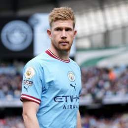 Kevin De Bruyne participou de 12 gols em 12 jogos pelo Manchester City em 22/23.    vs Southampton  vs Man United  vs Wolves  vs Dortmund  vs Sevilla  vs Villa  vs Forest  vs Palace  vs Newcastle  vs Bournemouth  vs West Ham  vs Liverpool