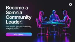 Are you part of the Somnia community? Want to take it to the next level?    Become a Somnia Community Leader and bring Somnia &amp; #Web3 to your city! Host meetups, game nights, or dev talks while growing the ecosystem and connecting with builders, 
