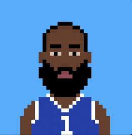 NBA Pixel Stars   James Harden   1/1   0.05 $eth  #nft #NFTGame #NFTProject #NBA&nbsp; #NBAextra #Sixers #pixelart