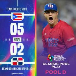 Puerto Rico kicks Dominican Republic out of the tournament and advances to the quarterfinals against Mexico  #WorldBaseballClassic