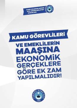 Kamu &ccedil;alışanları insanca yaşayabileceği bir &uuml;crete kavuşturulsun! #EkZamŞartOldu