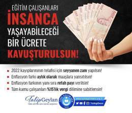 2022 yılında yaşadığımız gelir kaybının telafisi i&ccedil;in seyyanen şekilde EK ZAM istiyoruz! #EkZamŞartOldu