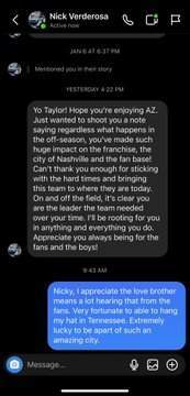 Nashville fans are the best dude.