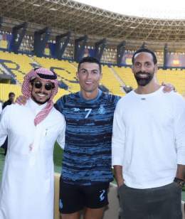 Rio Ferdinand in Riyadh with Cristiano Ronaldo.  He&rsquo;s a real one.