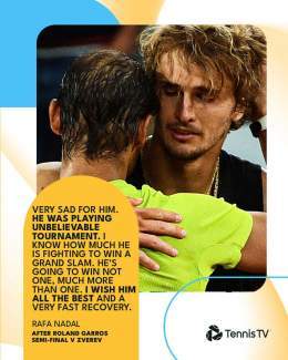 Respectful as always  \ud83d\udc4f  @RafaelNadal #RolandGarros