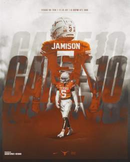 Prime time in Austin, TX    Texas vs TCU  Saturday, Nov. 12 | 6:30 PM CT  DKR-Texas Memorial Stadium   ABC