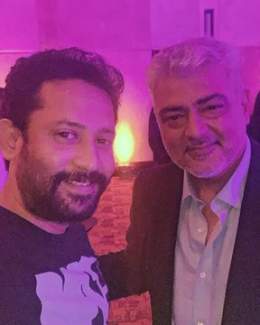 Latest Pic Of #AjithKumar Sir With TV Serial Fame Actor Deepak Family   #VidaaMuyarchi