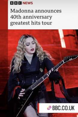 Nice to see her making the news! #Madonna #celebrationtour
