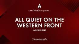 The Oscar for Best Cinematography goes to James Friend for his work on 'All Quiet on the Western Front' @allquietmovie #Oscars95